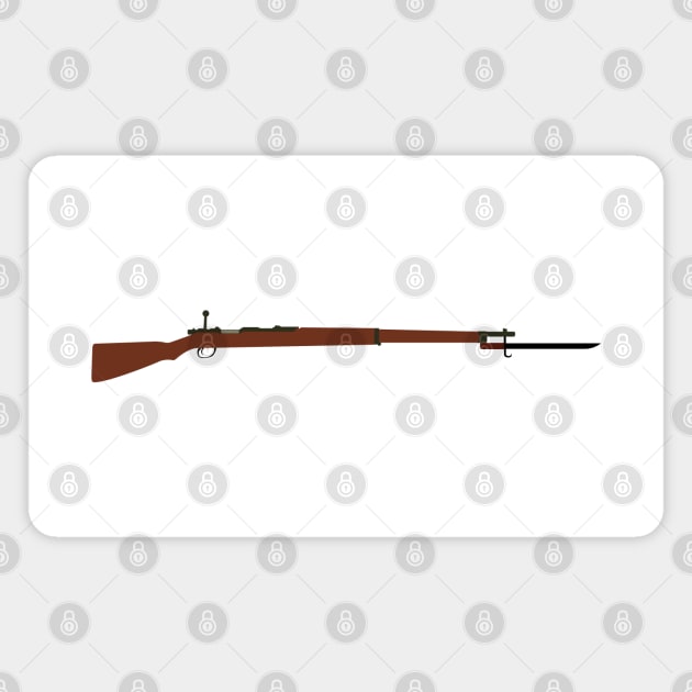 Arisaka Type 30 rifle Arisaka with bayonet historical 1897 Imperial Japanese Army standard service rifle Magnet by FOGSJ